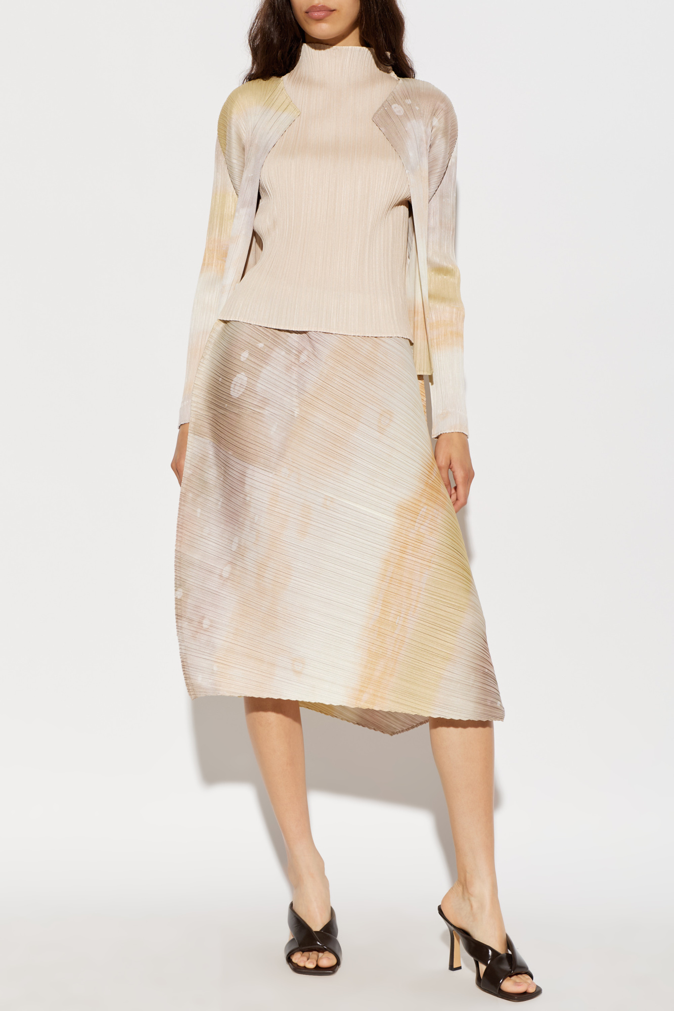 ISSEY MIYAKE ベージュ ドット模様 タイトスカート Pleats Please Issey Miyake Pleated top | Women's | Vitkac